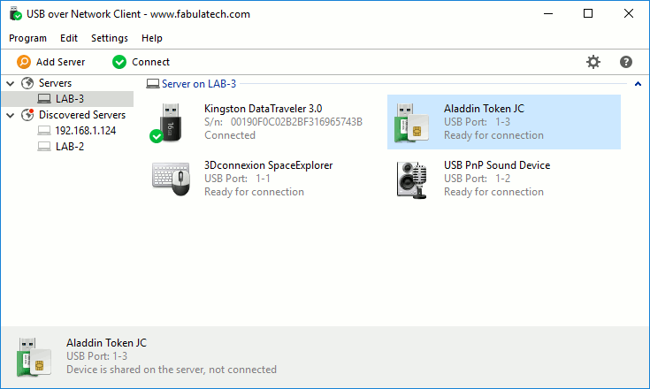 USB over Network Screenshot